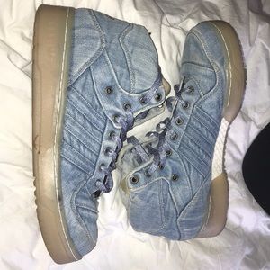 Jeremy Scott denim sneakers
